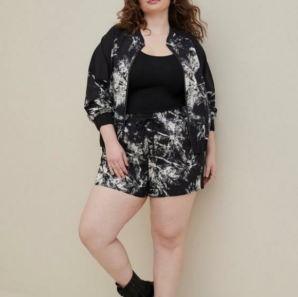 80's! NWT Lovesick Torrid palm tree graphic print jacket and short set 2X - Picture 5 of 13